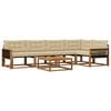 vidaXL Outdoor-Sofagarnitur 6 stk. Natur und Beige