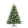 vidaXL K&uuml;nstlicher Weihnachtsbaum mit 150 LEDs Gr&uuml;n 150 cm PE und PVC