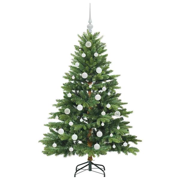 vidaXL K&uuml;nstlicher Weihnachtsbaum mit 150 LEDs Gr&uuml;n 150 cm PE und PVC