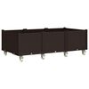 vidaXL Pflanzkasten mit Rollen Braun 150x80x54 cm PP