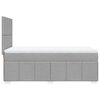 vidaXL Boxspringbett mit Matratze Hellgrau 100x200 cm Stoff