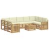 vidaXL Outdoor-Sofagarnitur 10 Stk. Wei&szlig; und Creme Polyester