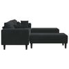 vidaXL Sofa 3 pcs Schwarz 250 x 188 x 76 cm Samt