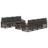 vidaXL Gartensofa-set 9 stk. Grau und Dunkelgrau Poly-Rattan