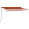 vidaXL Standmarkise Automatisch 450x300 cm Orange/Braun