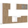 vidaXL K&uuml;cheneinheit Lyon 8 pcs Artisan-Eiche Holzwerkstoff