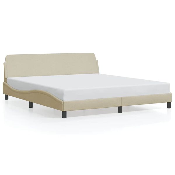vidaXL Bettgestell "Dover" Creme 180x200 cm Stoff