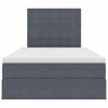 vidaXL Aufbewahrungsbett mit Matratze Dunkelgrau 120 x 200 cm Samt
