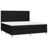 vidaXL Boxspringbett mit Matratze & LED Schwarz 200x200 cm Stoff