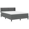 vidaXL Boxspringbett mit Matratze Dunkelgrau 190 x 140 cm Stoff