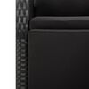 vidaXL 9-tlg. Garten-Essgruppe mit Kissen Schwarz Poly Rattan