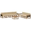 vidaXL Outdoor-Sofagarnitur mit Kissen 8 pcs Natur und Beige