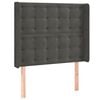 vidaXL Kopfteil mit Ohren Dunkelgrau 83x16x118/128 cm Samt