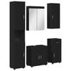 vidaXL Badezimmerm&ouml;bel-Set TULUM 5 pcs Schwarz 60 x 34 x 63 cm