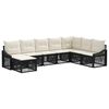 vidaXL Gartensofa-set 8 stk. Schwarz Poly-Rattan