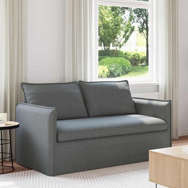 vidaXL Sofa Dunkelgrau Gesamtabmessungen: 156 x 82 x 85 cm (B x T x H)