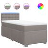 vidaXL Boxspringbett mit Matratze Taupe 100x200 cm Stoff