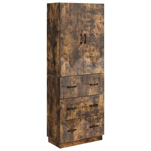 vidaXL Schrankset 2 stk. 66 x 34,5 x 87 cm Holzwerkstoff R&auml;uchereiche