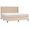 vidaXL Boxspringbett Matratze Cappuccino-Braun 200x200cm Kunstleder