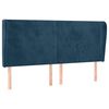 vidaXL Kopfteil mit Ohren Dunkelblau 163x23x118/128 cm Samt