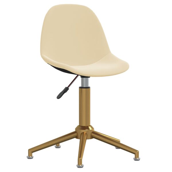 vidaXL Esszimmerst&uuml;hle 4 Stk. Drehbar Creme Samt