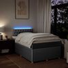 vidaXL Boxspringbett mit Matratze Hellgrau 120x200 cm Stoff