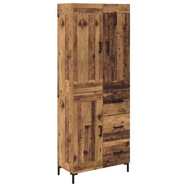 vidaXL Highboard mit Schubladen 2 pcs Altholz Holzwerkstoff