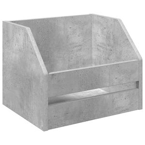 vidaXL Vinyl Album Box Betongrau 38 x 30 x 29 cm Holzwerkstoff