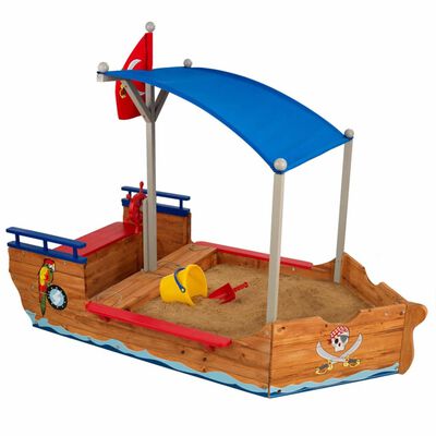 KidKraft Outdoor Piratenschiff mit Sandkasten & Dach Holz 00128
