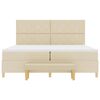 vidaXL Boxspringbett mit Matratze Creme 200 x 200 cm Stoff