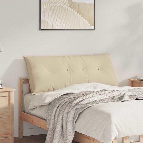 vidaXL R&uuml;ckenkissen Creme 120 x 50 cm Mikrofaserstoff