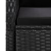 vidaXL 7-tlg. Garten-Essgruppe mit Kissen Schwarz Poly Rattan