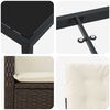 vidaXL Garten Essgruppe mit Kissen 5 pcs Braun Poly-Rattan