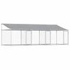 vidaXL Hundezwinger mit Dach und T&uuml;ren Grau 6x2x2 m Verzinkter Stahl