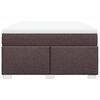 vidaXL Boxspringbett mit Matratze Dunkelbraun 140x190 cm Stoff