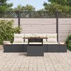 vidaXL Garten Essgruppe mit Kissen mit Kissen 5 pcs Schwarz und Beige