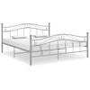 vidaXL Bett Grau Metall 180x200 cm