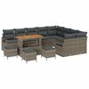 vidaXL Garten-Sofa-Set 13 Stk. 12-Sitzanzahl Grau
