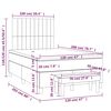vidaXL Boxspringbett mit Matratze Dunkelbraun 120x200 cm Stoff