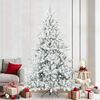 vidaXL K&uuml;nstlicher klappbarer Weihnachtsbaum Wei&szlig; 240 cm PVC und Stahl