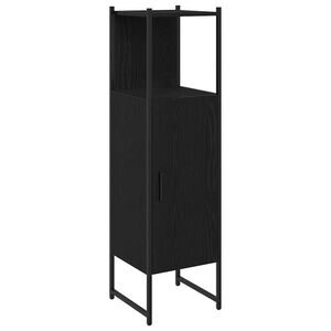 vidaXL Badezimmerm&ouml;bel-Set Schwarz Eichen-Optik 33 x 33 x 120,5 cm