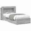 vidaXL Bettgestell mit Stauraum Grau Sonoma 100 x 200 cm Holzwerkstoff