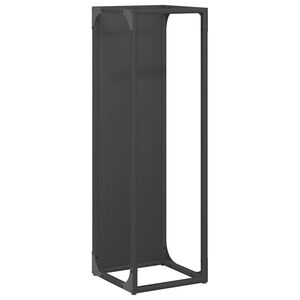vidaXL Brennholzregal Schwarz 25x25x80 cm Kaltgewalzter Stahl