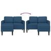 vidaXL 2-Sitzer-Sofa mit Chaiselongue L-Form Blau 125 cm Stoff