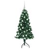 vidaXL Eckiger k&uuml;nstlicher Weihnachtsbaum Gr&uuml;n 150 cm PVC und Metall