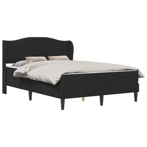 vidaXL Bettrahmen mit Kopfteil Schwarz 120 x 200 cm Samt