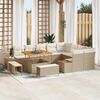 vidaXL Gartensofa-set 12 pcs Beige Poly-Rattan