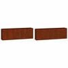 vidaXL Wand-Pflanzk&uuml;bel 2 Stk. Rostig Cortenstahl 53x10x17 cm