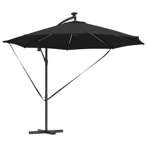 vidaXL Sonnenschirm 294 x 294 x 248 cm Polyester und Aluminium Schwarz
