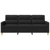 vidaXL 3-Sitzer-Sofa Schwarz 180 cm Stoff